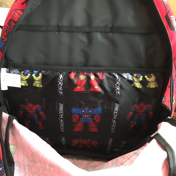 MARVEL Avengers Mech Strike Backpack Book Bag Back to School NWT - Picture 3 of 14